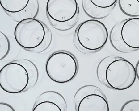 3d empty wine glasses Stock Illustration