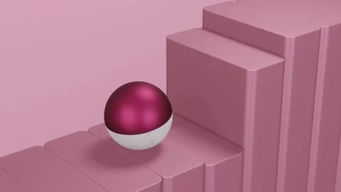 3d endless animation. Cyclic seamless motion design. Satisfying animation. Stock Footage 157653611