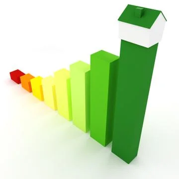 3d, Energy efficiency concept, on white background. Stock Illustration