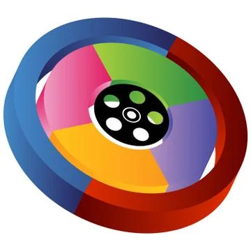 3d entertainment wheel Stock Illustration