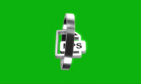 3d eps file format icon rotating on green screen background for graphic desig Stock Footage 346499678