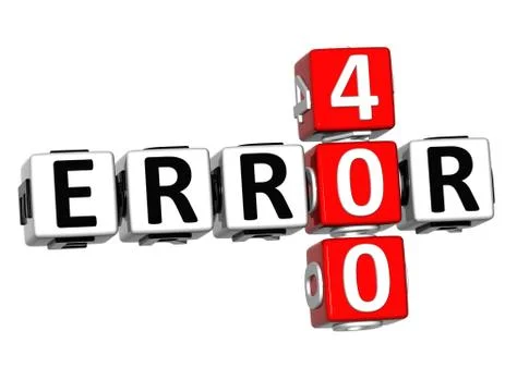 3d error 400 crossword Stock-Illustration