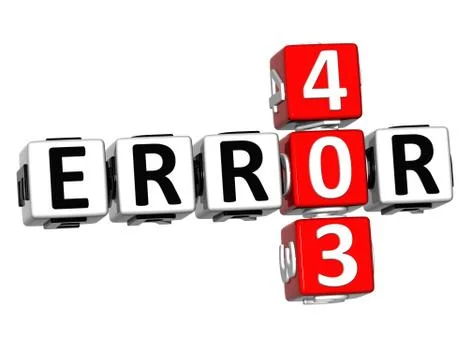 3d error 403 crossword Stock-Illustration