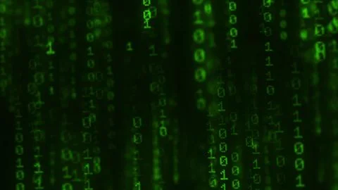 3d error 404 animation. Green code Error matrix screensaver. Stock Photos