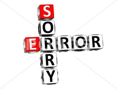 3d error sorry crossword Stock Illustration ~ #12546472