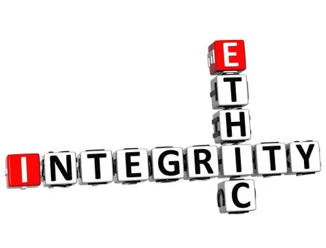 3d ethic integrity crossword Stock Illustration