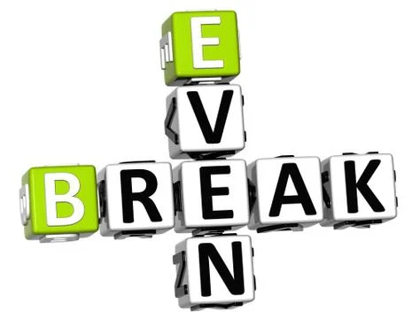 3d even break crossword Illustrazione stock