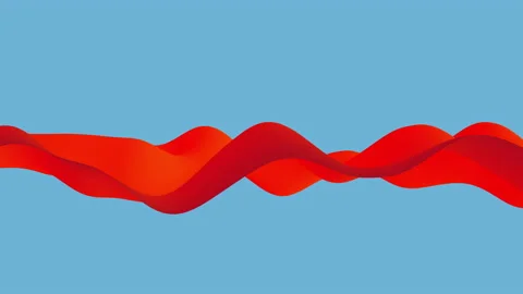 3D evolving plane red surface, 4K abstract animation Stock Footage 149270811