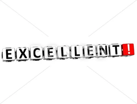 3d excellent crossword Stock Illustration