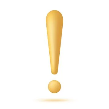 3d exclamation point sign Stock Illustration