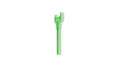 3d exercise logo icon loopable rotated green color animation Vídeos de archivo 268811522