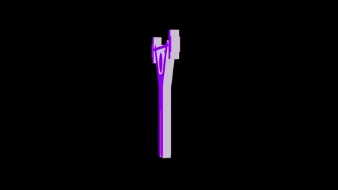 3d exercise logo icon loopable rotated purple color animation Vídeos de archivo 268811532