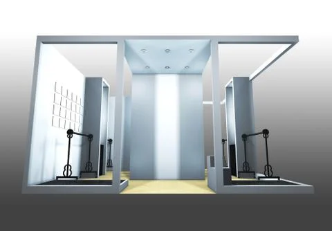 3D Exhibition Booth Stock Illustration