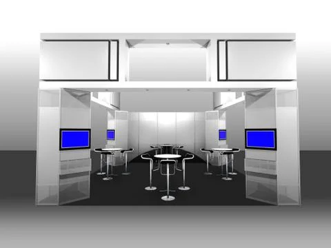 3D Exhibition Booth Stock Illustration
