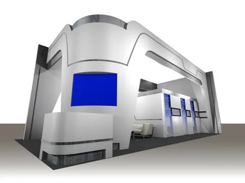 3D Exhibition Booth Stock Illustration