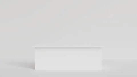 3D exhibition stand, white on white background, furniture Stock Illustration