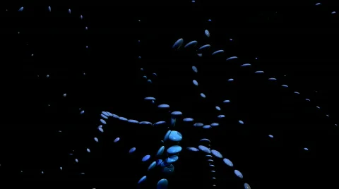 3D exploding and turning spheres Stock Footage 618425