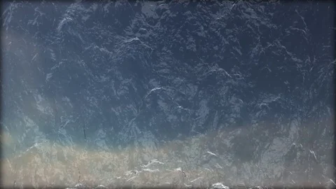 3D extreme close-up water ripple on the background of sky with clouds Stock Footage 79594444