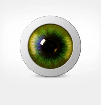 3d eye of man on white background Stock Illustration