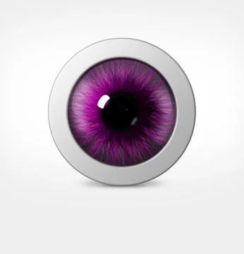 3d eye of man on white background. Stock Illustration