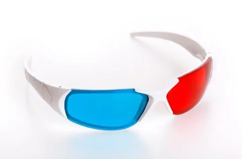 3d eyeglasses white background Stock Illustration