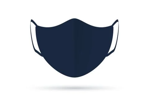 3d Face mask template, mockup. 3d render. Stock Illustration