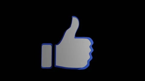 3d facebook like thumbs up animation. Stock Footage 123849580