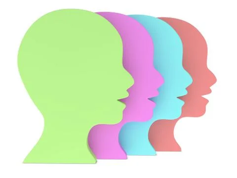 3d faces Illustration