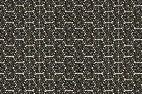 3D Faceted Hexagonal Geometric Background Modern Abstract Polygon Pattern Stock Illustration