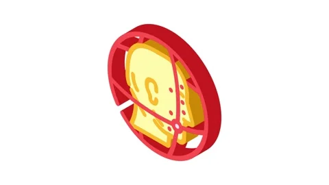 3d facial mapping isometric icon animation Stock Footage 327282472
