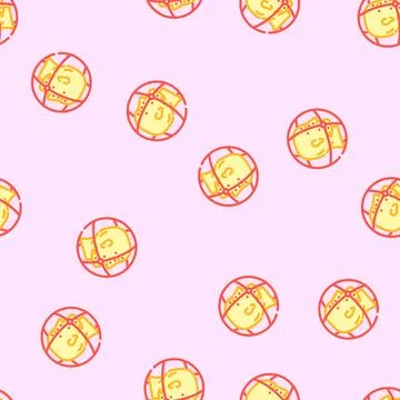 3d facial mapping vector seamless pattern 스톡 일러스트