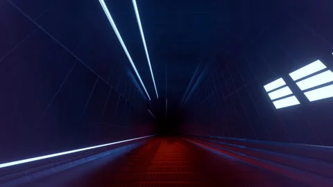 3D Factory Tunnel Stock Footage 280851310
