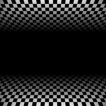 3d Fading checkered planes with perspective. Fade effect with opacity mask, c Stock Illustration