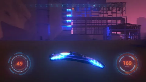 3d fake Video Game. Sci-Fi neon racing gameplay. Part2 스톡 동영상 113485681