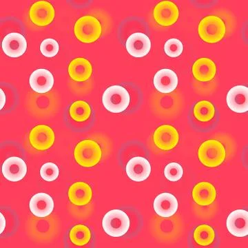 3d falling circles seamless pattern Stock Illustration