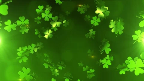 3D Falling Clovers Blank 動画素材 104072504