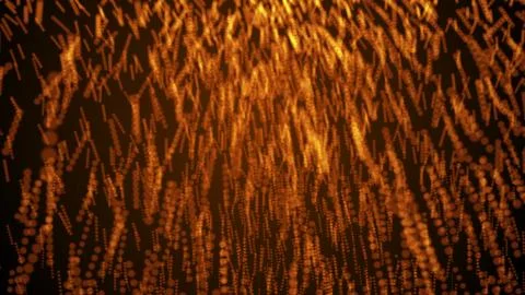 3d falling fire particles, effect of flame, computer generated background, 3d Stock-Illustration