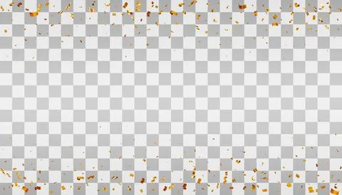 3D Falling golden confetti effect. Stock Illustration