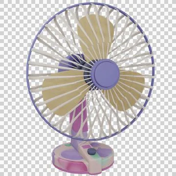 3D Fan Isolated Object Stock Illustration