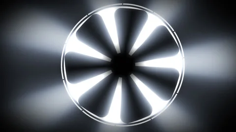 3D fan rotating in light Video stock 44628921