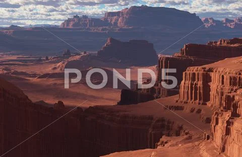 3D Fantasy desert landscape Stock Illustration