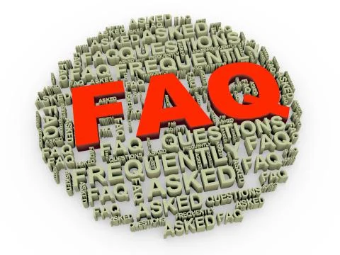 3d faq Stock Illustration