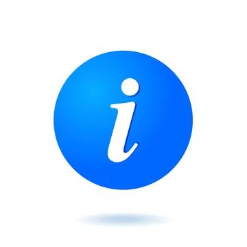 3D Faq, info, information icon amblem symbol. 3D blue bubble information icon. Stock Illustration