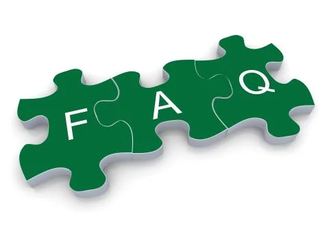 3d faq puzzle Stock Illustration