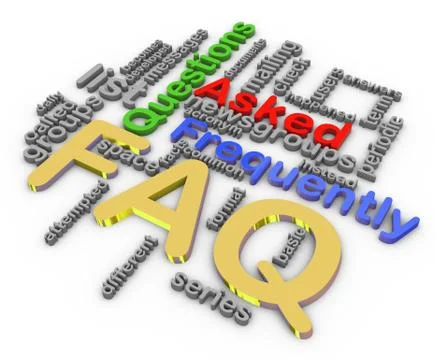 3d faq wordcloud Stock Illustration