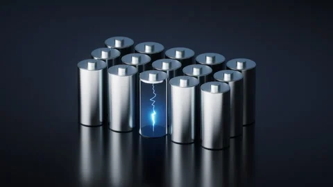 3D fast charge battery with energy technology concept, 3d rendering. Stock Footage 341307100