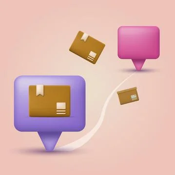 3d fast delivery concept. Vector Stock Illustration