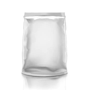 3D Fat Full Clear White Plastic Packaging Ilustração Stock