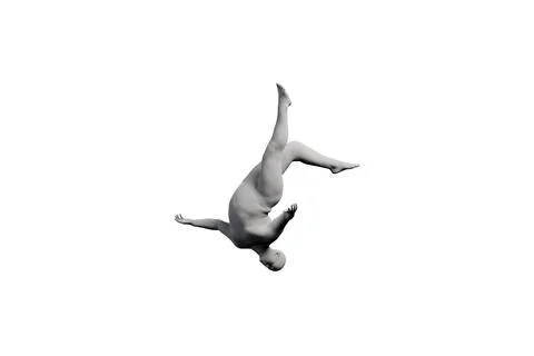 3D Fat Man Back View Matte Black White Stock Illustration