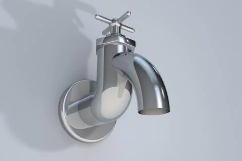 3d faucet Stock Illustration
